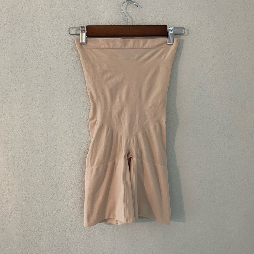Spanx Knee Length Seamless Power Sculpting Shapewear Nude XL